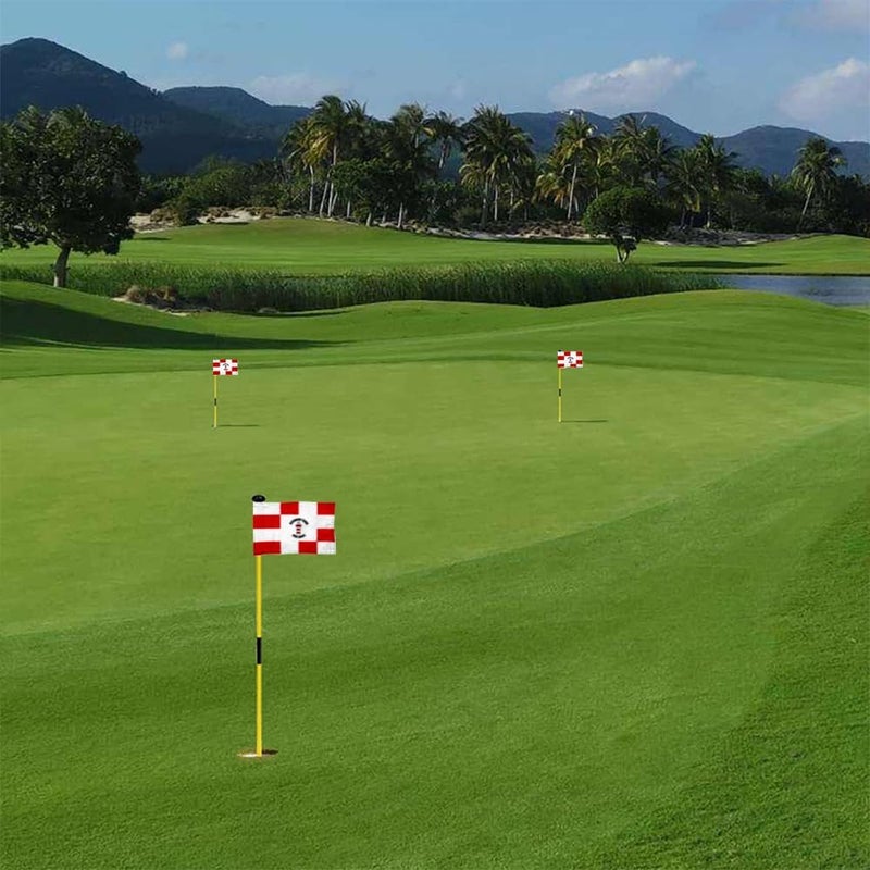 2BUT Harbour Town Golf Links Golf Pin PGA Flag Practic Putting Green Golf Flag For Backyard Garden Double-Sewn 600D Nylon Miniature Pin Flag Regulation Tube Flag(Red 8"X6") - Image 5